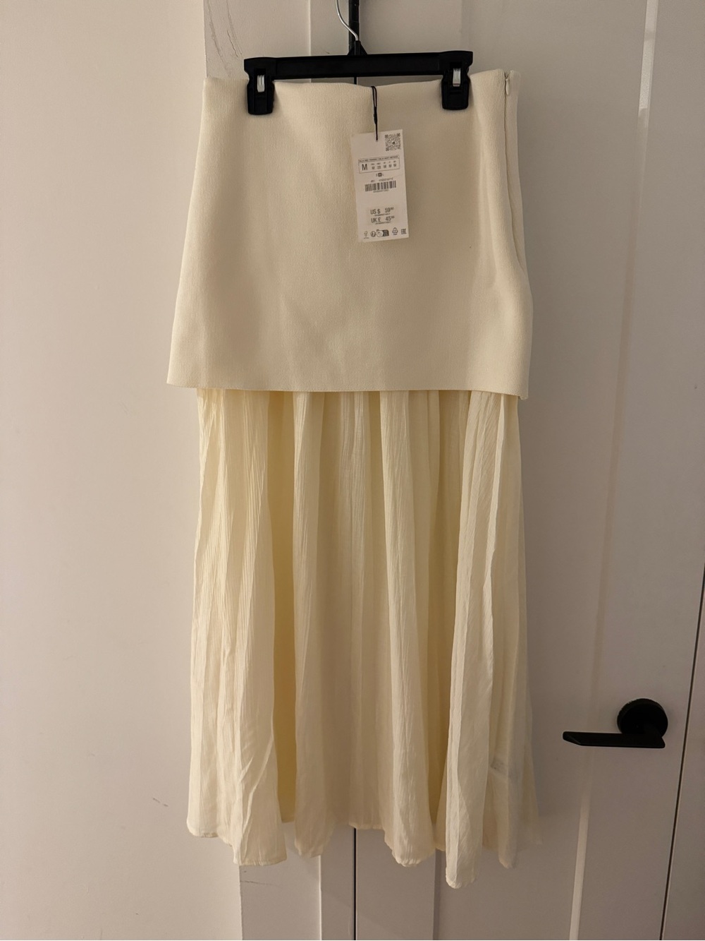 Women’s Cream Layered Maxi Skirt